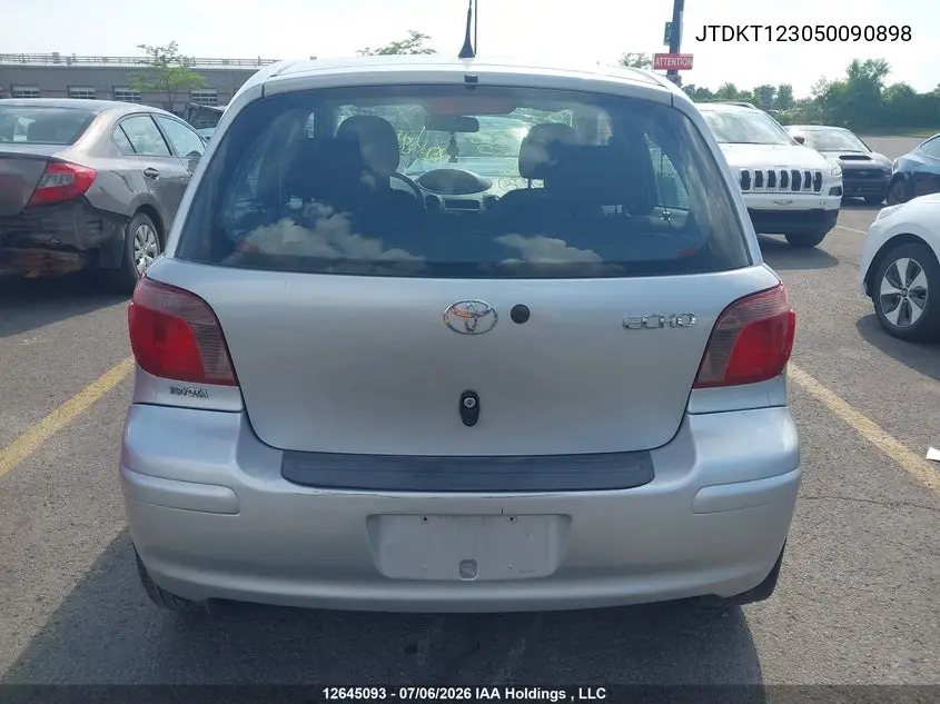2005 Toyota Echo VIN: JTDKT123050090898 Lot: 12645093x