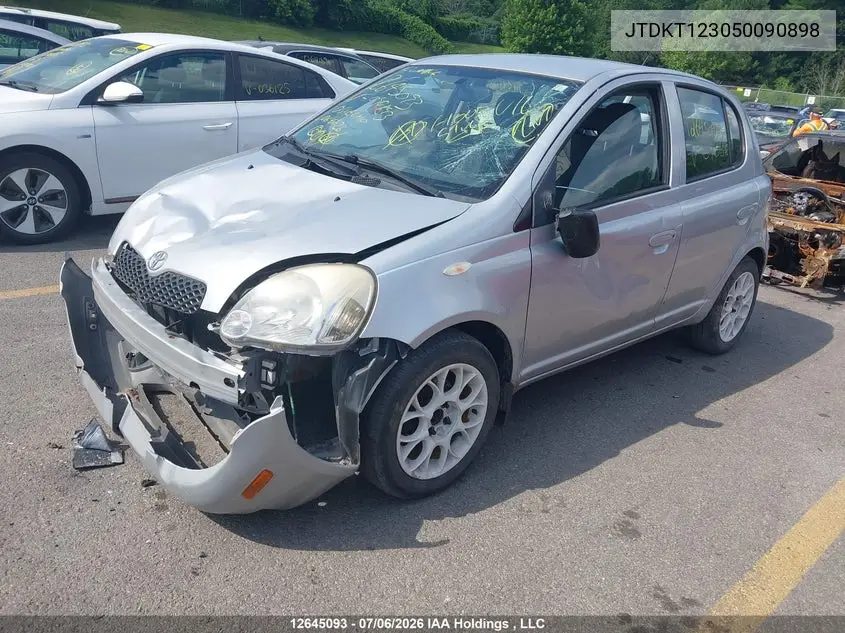 2005 Toyota Echo VIN: JTDKT123050090898 Lot: 12645093x