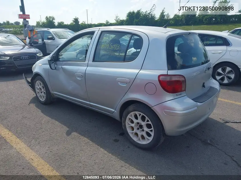 2005 Toyota Echo VIN: JTDKT123050090898 Lot: 12645093x