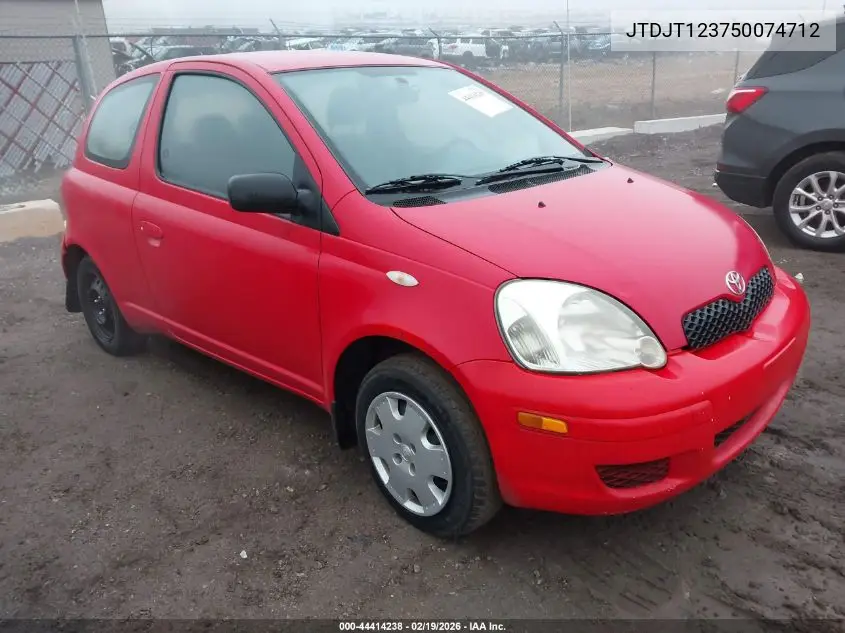 2005 Toyota Echo Ce VIN: JTDJT123750074712 Lot: 44414238