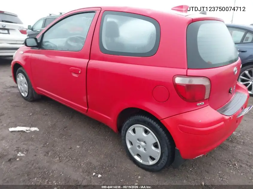 2005 Toyota Echo Ce VIN: JTDJT123750074712 Lot: 44414238