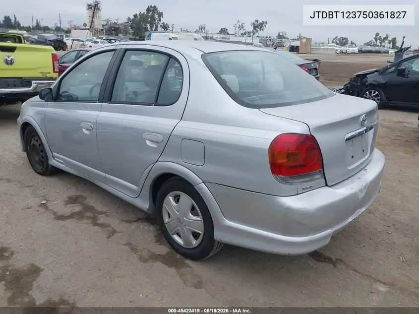 2005 Toyota Echo VIN: JTDBT123750361827 Lot: 45423419