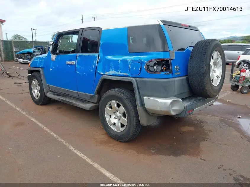 2007 Toyota Fj Cruiser VIN: JTEZU11FX70014613 Lot: 44814424