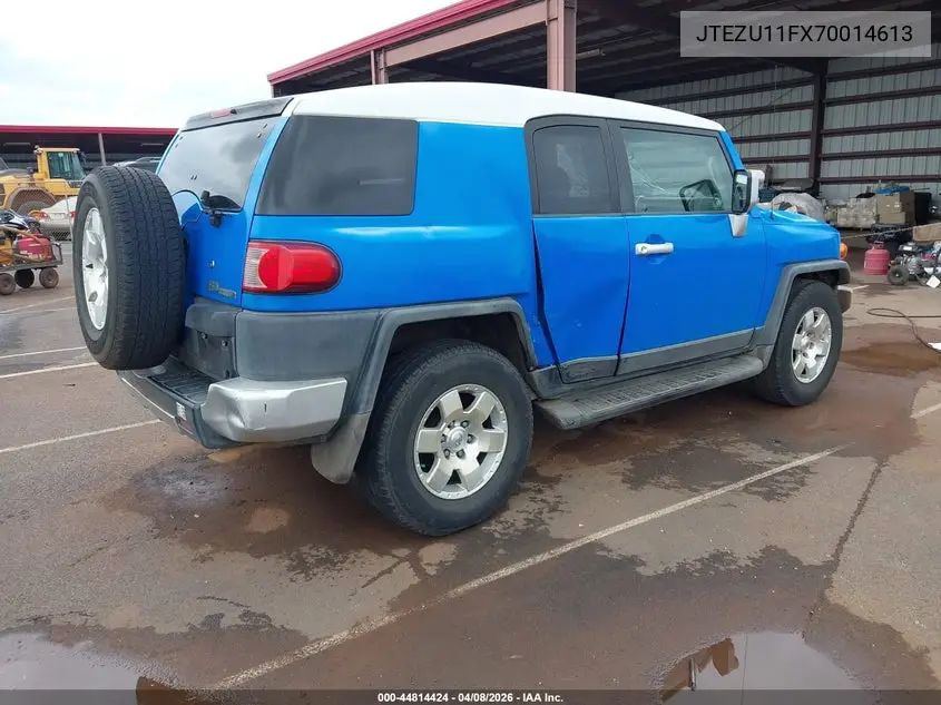 2007 Toyota Fj Cruiser VIN: JTEZU11FX70014613 Lot: 44814424
