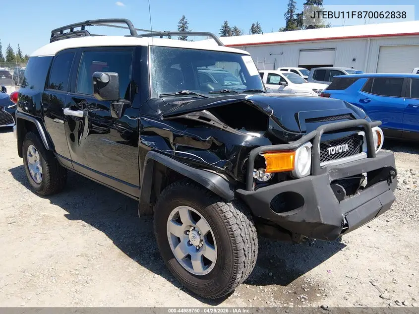 2007 Toyota Fj Cruiser VIN: JTEBU11F870062838 Lot: 44989750