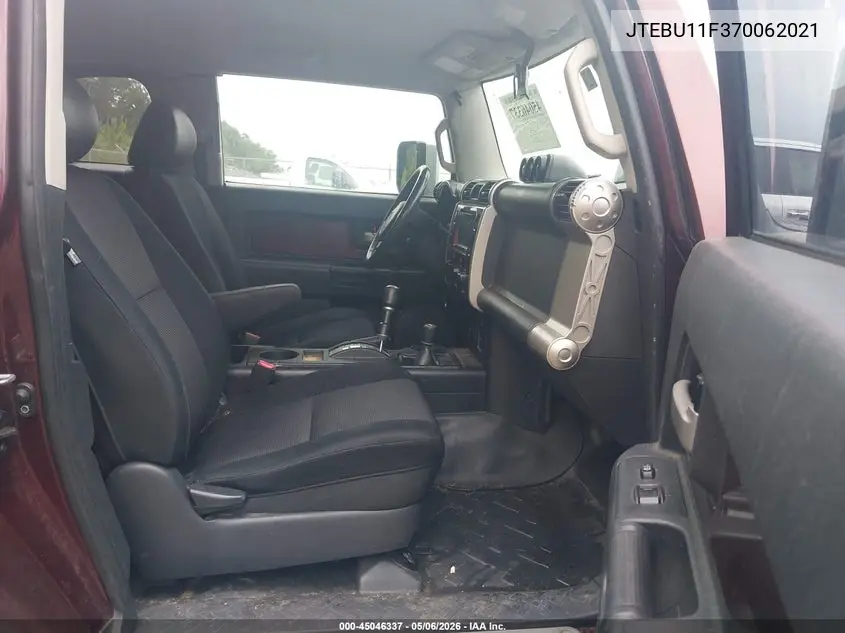 2007 Toyota Fj Cruiser VIN: JTEBU11F370062021 Lot: 45046337