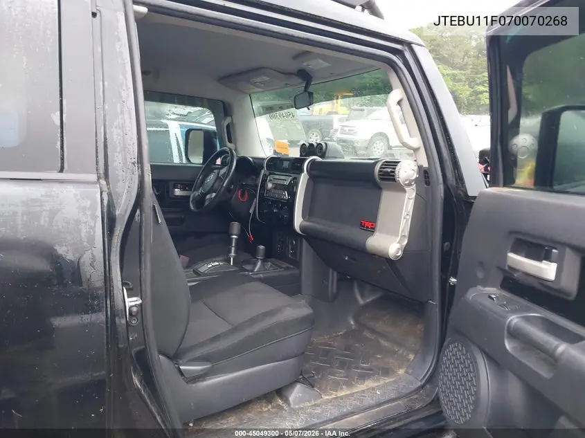 2007 Toyota Fj Cruiser VIN: JTEBU11F070070268 Lot: 45049300