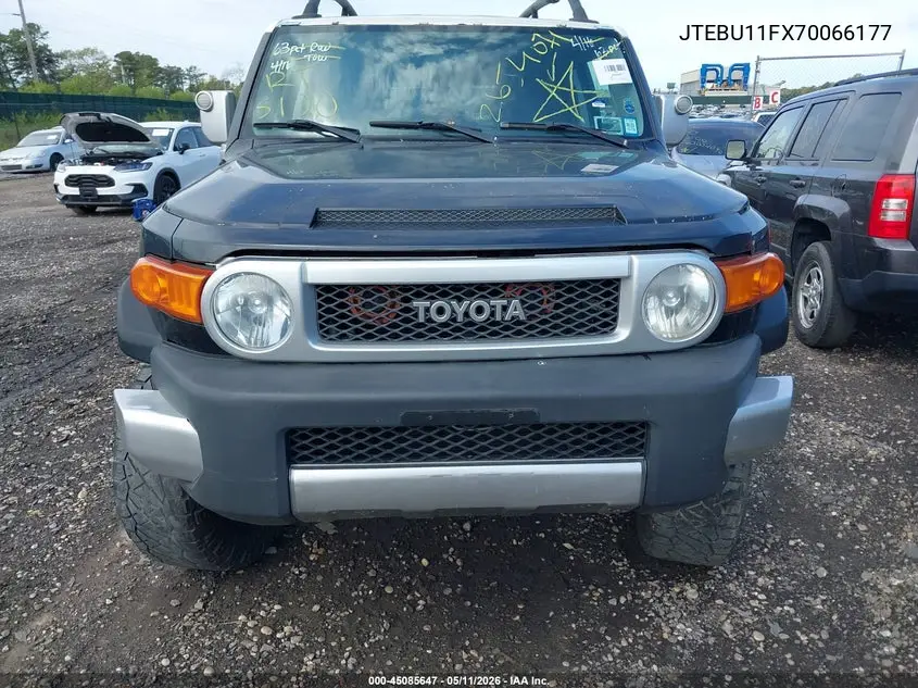 2007 Toyota Fj Cruiser VIN: JTEBU11FX70066177 Lot: 45085647
