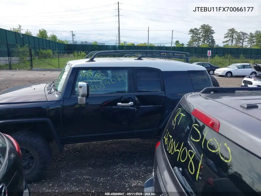2007 Toyota Fj Cruiser VIN: JTEBU11FX70066177 Lot: 45085647