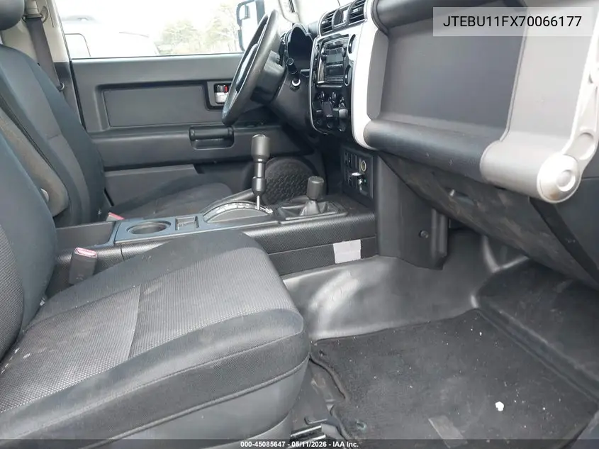2007 Toyota Fj Cruiser VIN: JTEBU11FX70066177 Lot: 45085647
