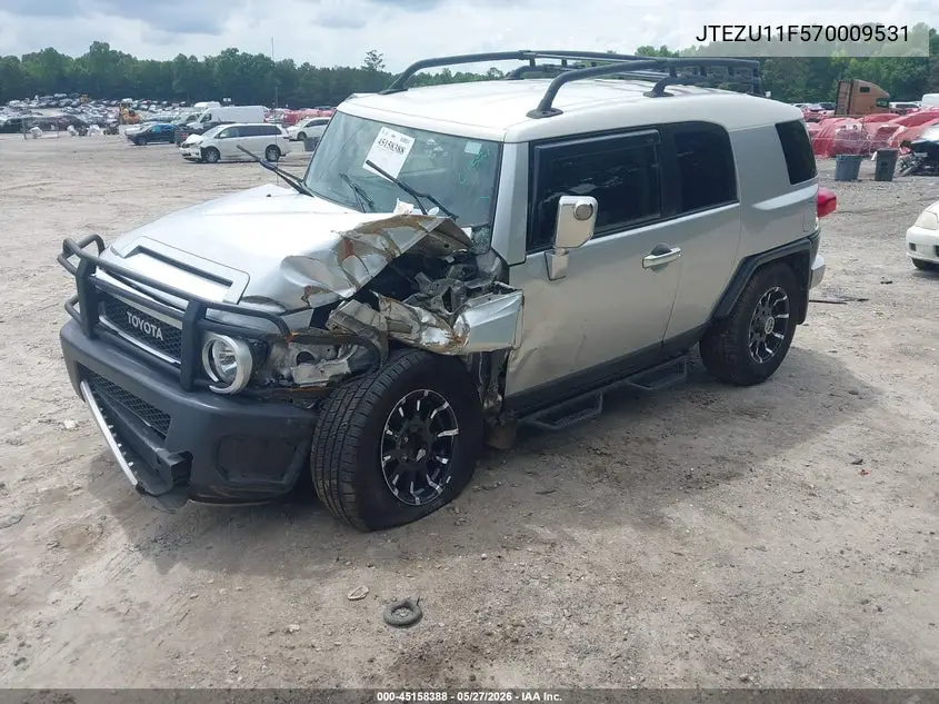 2007 Toyota Fj Cruiser VIN: JTEZU11F570009531 Lot: 45158388