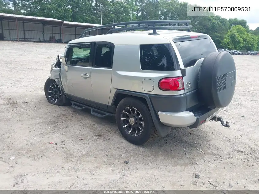 2007 Toyota Fj Cruiser VIN: JTEZU11F570009531 Lot: 45158388