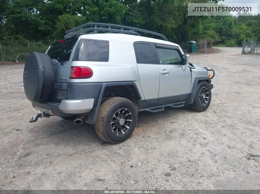 2007 Toyota Fj Cruiser VIN: JTEZU11F570009531 Lot: 45158388