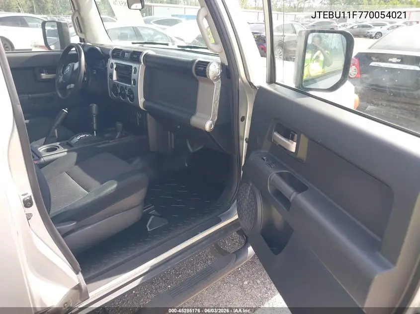 2007 Toyota Fj Cruiser VIN: JTEBU11F770054021 Lot: 45285176
