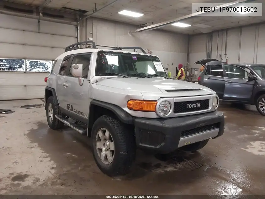 2007 Toyota Fj Cruiser VIN: JTEBU11F970013602 Lot: 45292159