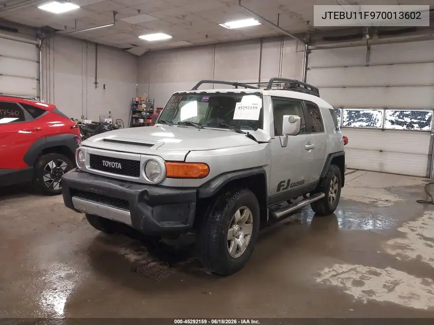 2007 Toyota Fj Cruiser VIN: JTEBU11F970013602 Lot: 45292159