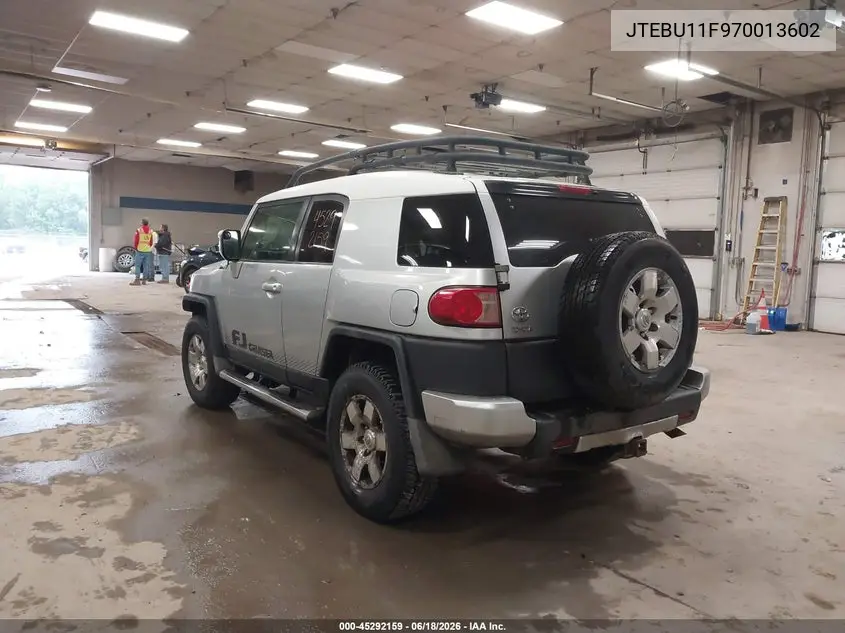 2007 Toyota Fj Cruiser VIN: JTEBU11F970013602 Lot: 45292159