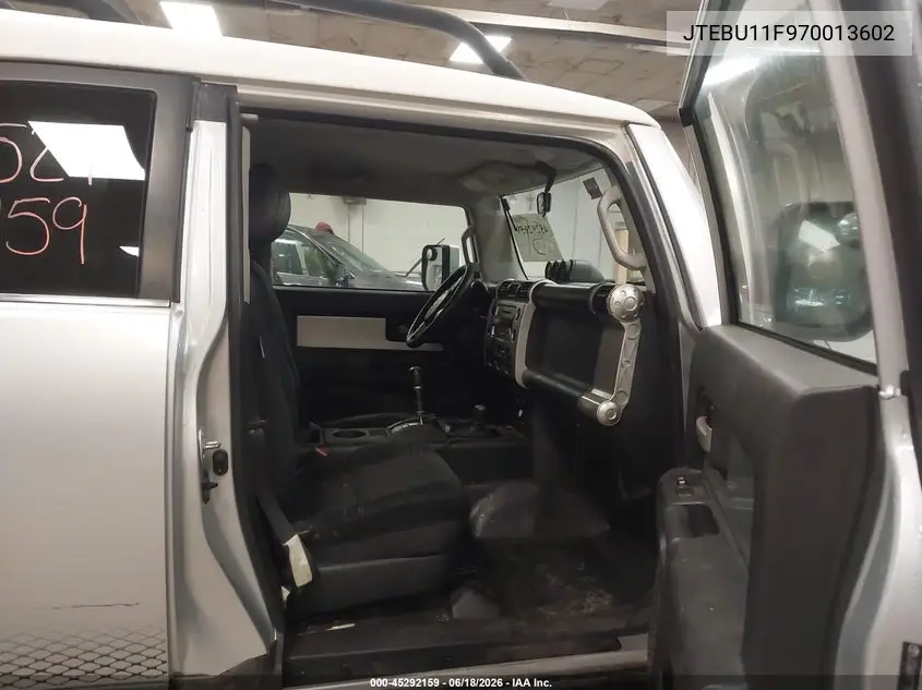 2007 Toyota Fj Cruiser VIN: JTEBU11F970013602 Lot: 45292159