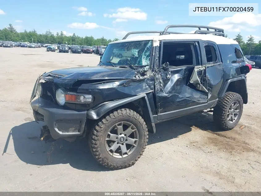 2007 Toyota Fj Cruiser VIN: JTEBU11FX70020459 Lot: 45335287