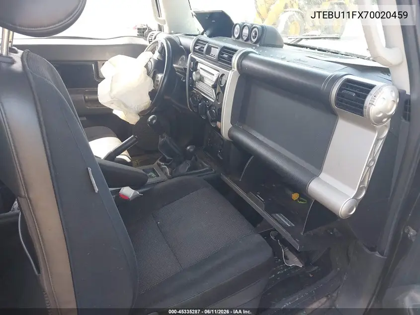 2007 Toyota Fj Cruiser VIN: JTEBU11FX70020459 Lot: 45335287