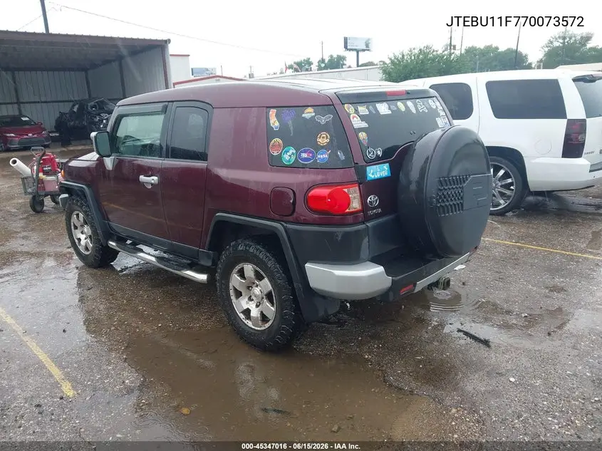 2007 Toyota Fj Cruiser VIN: JTEBU11F770073572 Lot: 45347016