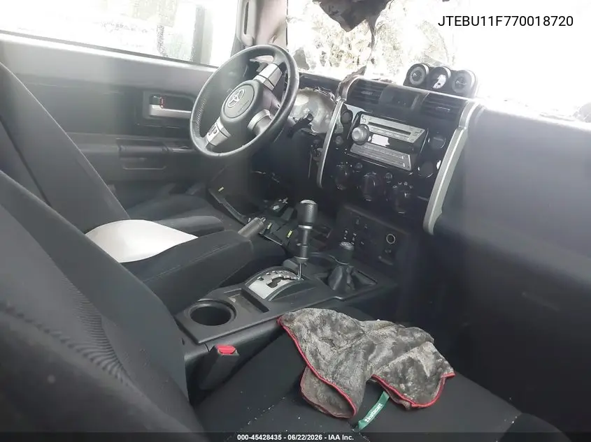 2007 Toyota Fj Cruiser VIN: JTEBU11F770018720 Lot: 45428435