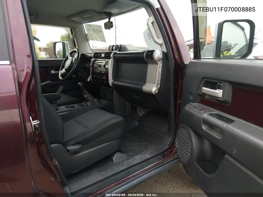 2007 Toyota Fj Cruiser VIN: JTEBU11F070008885 Lot: 45438196