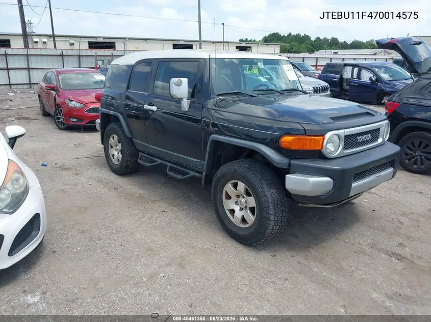 2007 Toyota Fj Cruiser VIN: JTEBU11F470014575 Lot: 45461350