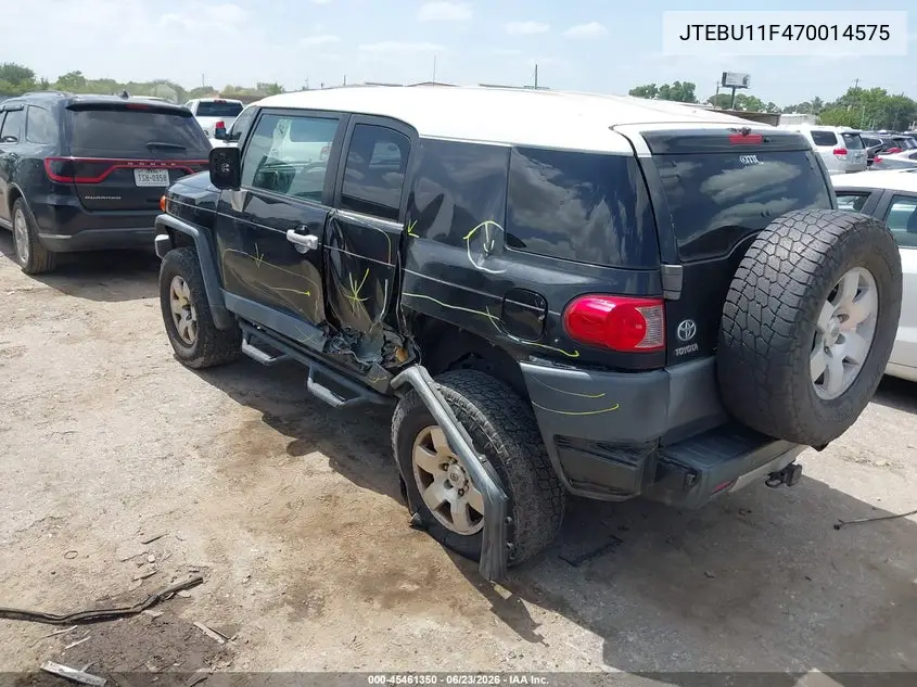 2007 Toyota Fj Cruiser VIN: JTEBU11F470014575 Lot: 45461350