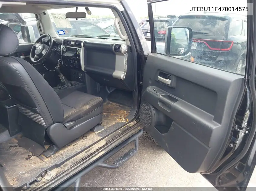2007 Toyota Fj Cruiser VIN: JTEBU11F470014575 Lot: 45461350