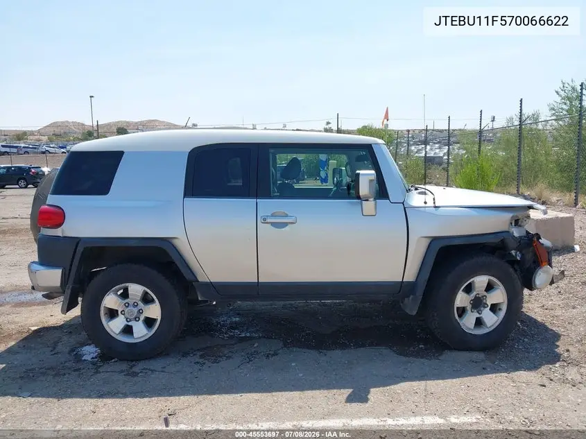 2007 Toyota Fj Cruiser VIN: JTEBU11F570066622 Lot: 45553697