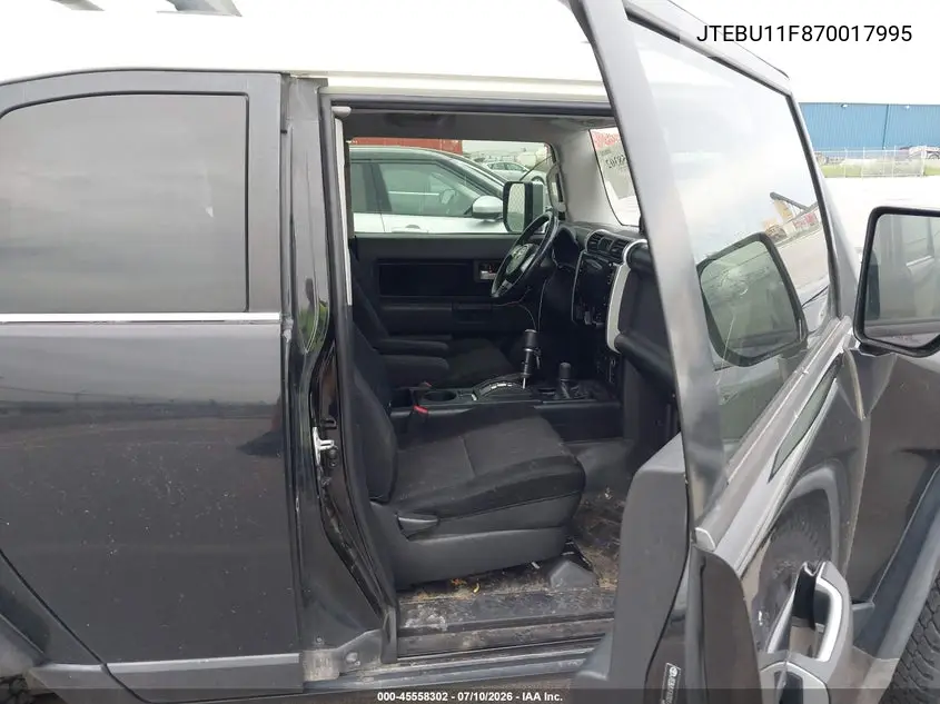 2007 Toyota Fj Cruiser VIN: JTEBU11F870017995 Lot: 45558302