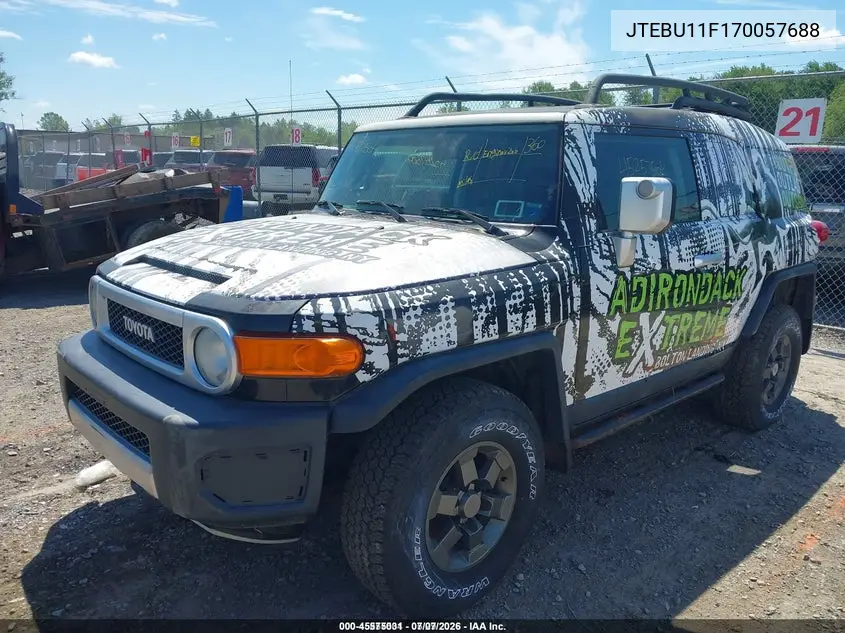 2007 Toyota Fj Cruiser VIN: JTEBU11F170057688 Lot: 45575031