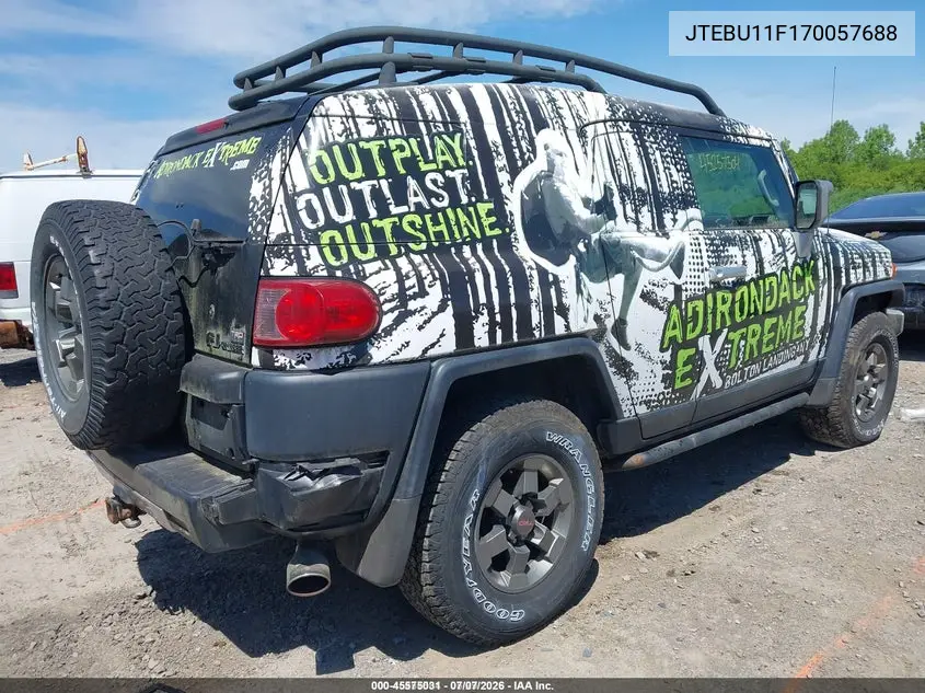 2007 Toyota Fj Cruiser VIN: JTEBU11F170057688 Lot: 45575031