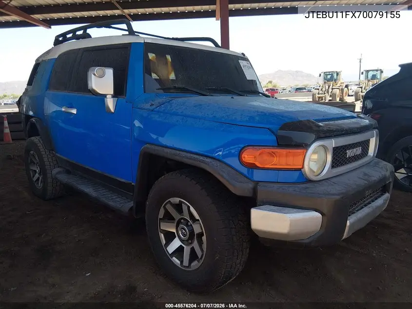 2007 Toyota Fj Cruiser VIN: JTEBU11FX70079155 Lot: 45576204