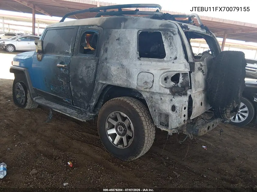 2007 Toyota Fj Cruiser VIN: JTEBU11FX70079155 Lot: 45576204