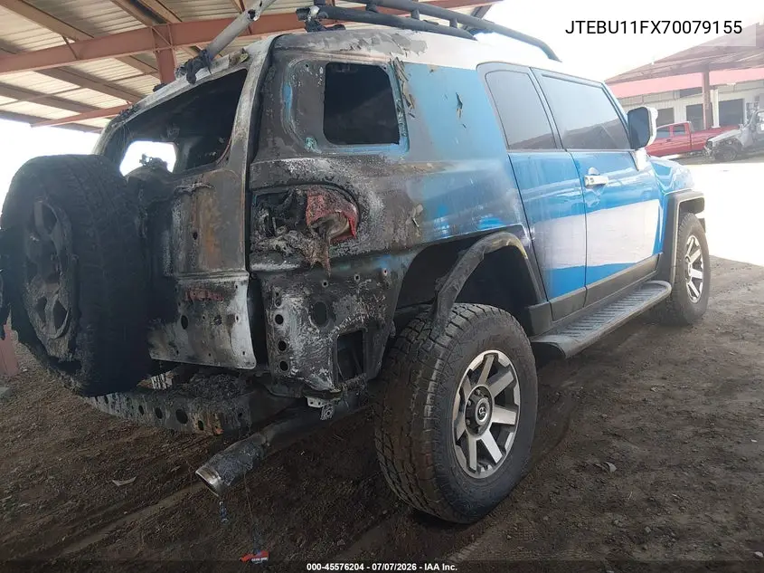 2007 Toyota Fj Cruiser VIN: JTEBU11FX70079155 Lot: 45576204
