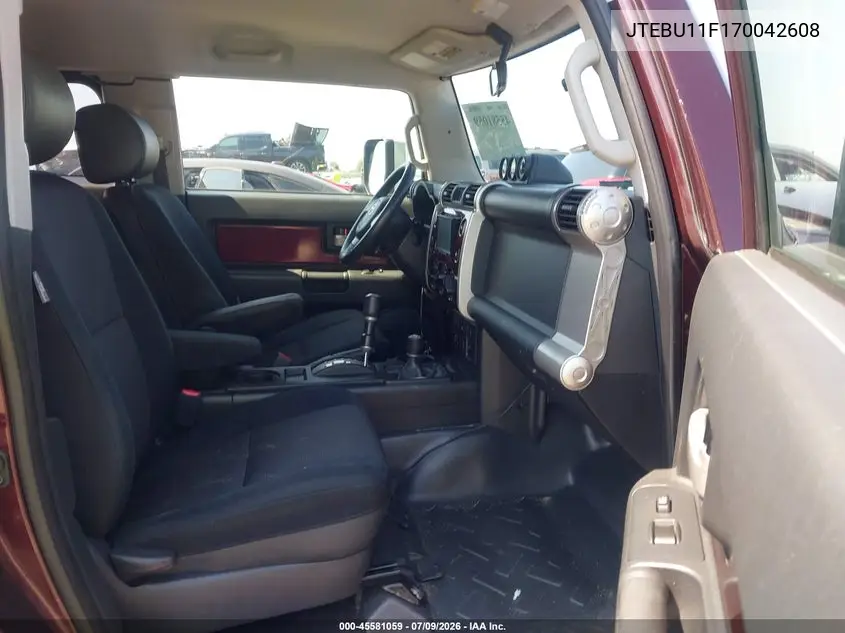 2007 Toyota Fj Cruiser VIN: JTEBU11F170042608 Lot: 45581059