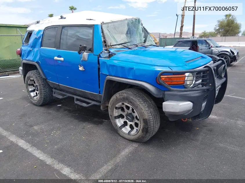 2007 Toyota Fj Cruiser VIN: JTEZU11FX70006057 Lot: 45597812