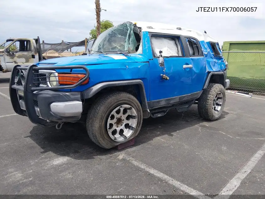 2007 Toyota Fj Cruiser VIN: JTEZU11FX70006057 Lot: 45597812