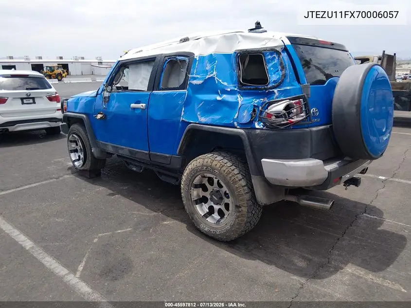2007 Toyota Fj Cruiser VIN: JTEZU11FX70006057 Lot: 45597812