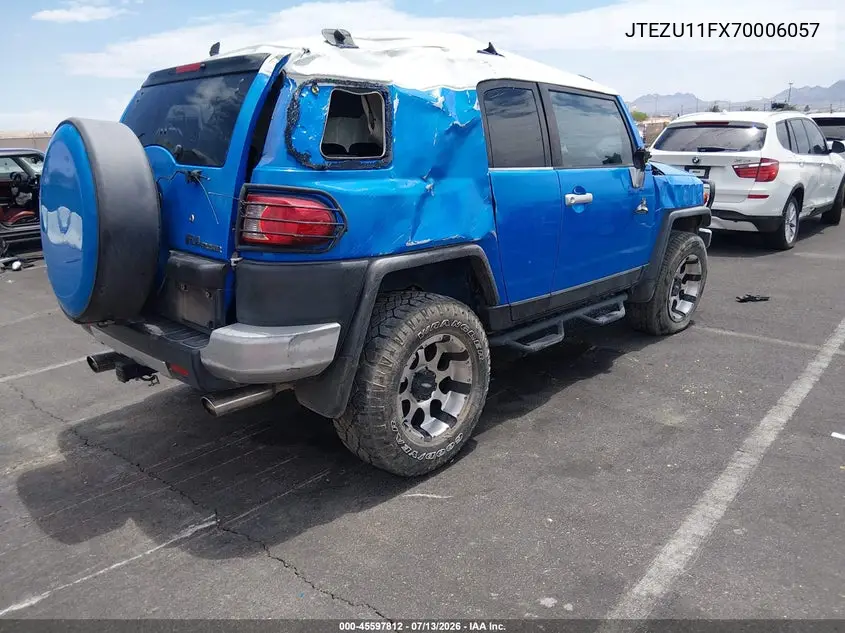 2007 Toyota Fj Cruiser VIN: JTEZU11FX70006057 Lot: 45597812