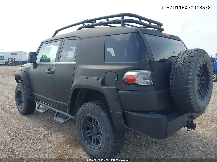 2007 Toyota Fj Cruiser VIN: JTEZU11FX70018578 Lot: 45618503