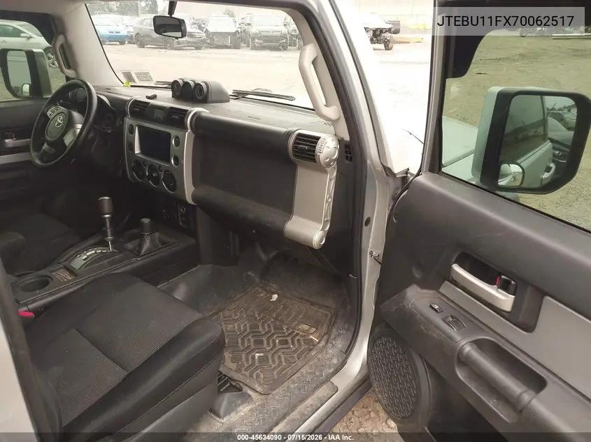 2007 Toyota Fj Cruiser VIN: JTEBU11FX70062517 Lot: 45634090