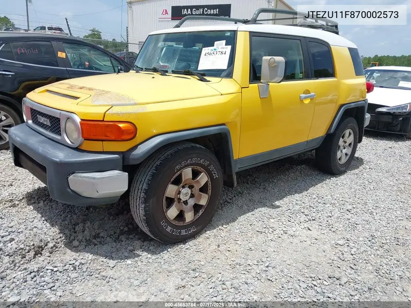 2007 Toyota Fj Cruiser VIN: JTEZU11F870002573 Lot: 45653784