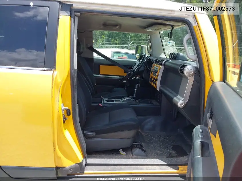 2007 Toyota Fj Cruiser VIN: JTEZU11F870002573 Lot: 45653784