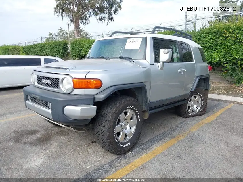 2007 Toyota Fj Cruiser VIN: JTEBU11F170082512 Lot: 45665873
