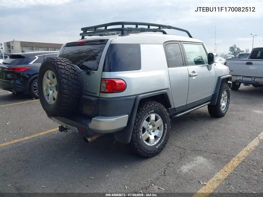 2007 Toyota Fj Cruiser VIN: JTEBU11F170082512 Lot: 45665873