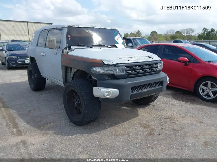 2008 Toyota Fj Cruiser VIN: JTEBU11F18K011509 Lot: 44569086