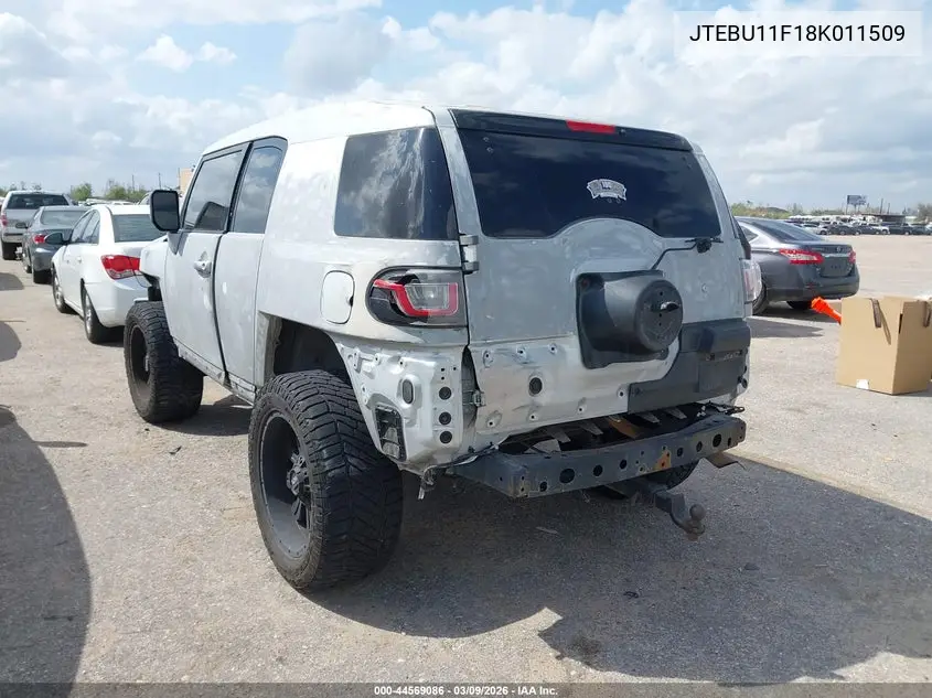 2008 Toyota Fj Cruiser VIN: JTEBU11F18K011509 Lot: 44569086